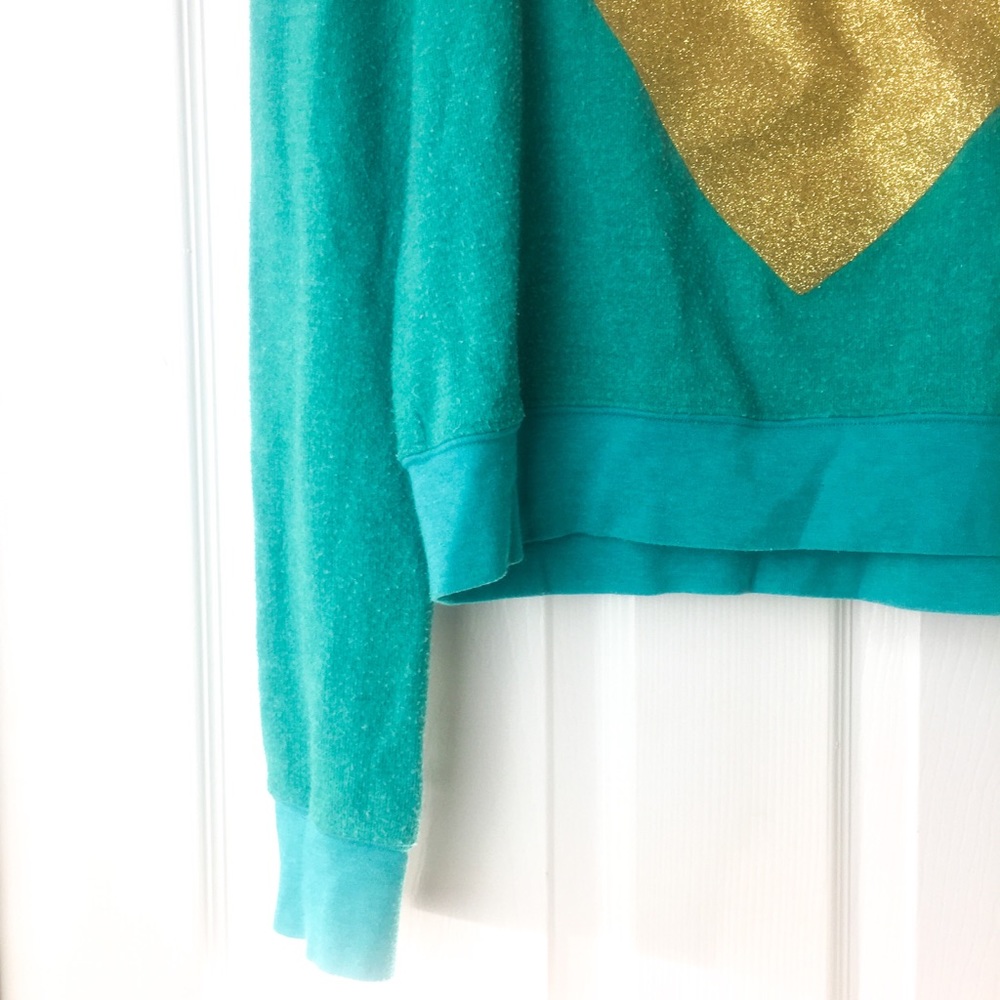 Wildfox Sparkle Heart V- Neck Sweater - Picture 5 of 6